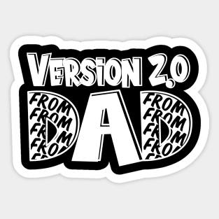 Dad Version 2.0 Baby Junior Gift Idea Sticker